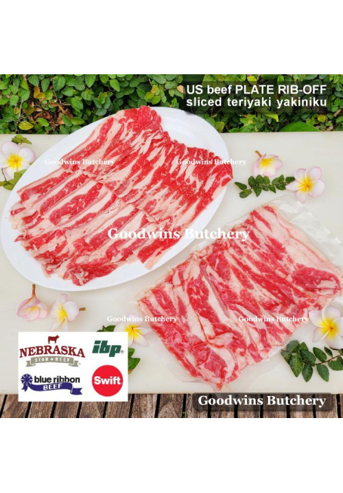 Beef rib PLATE RIB-OFF boneless US USDA NEBRASKA slice for teriyaki yakiniku shabu2 stirfry (price/pack 500g)